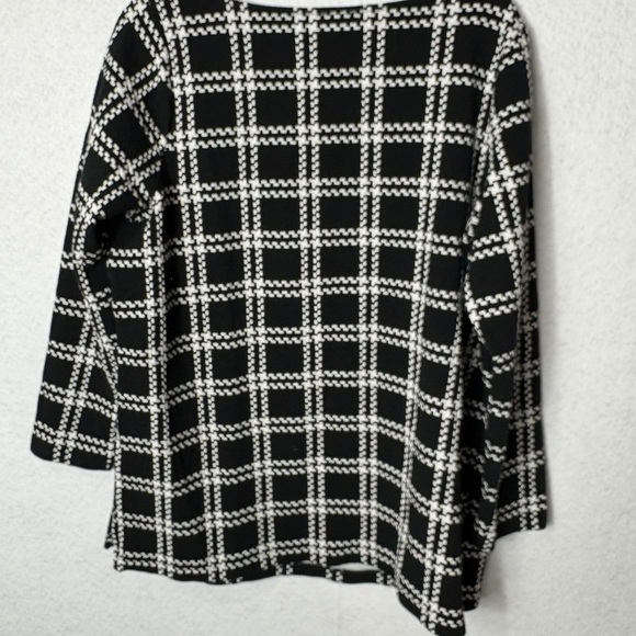 Talbots Plus Black and White Tunic 1X - Picture 3 of 4